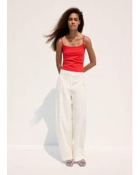 Mango - Fitted Top With Thin Straps - Lyst