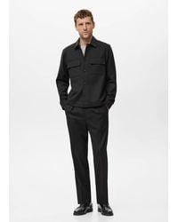 Mango - Flannel Overshirt With Pockets - Lyst