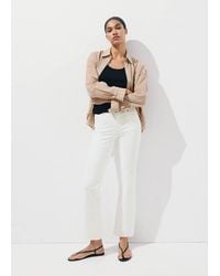 Mango - Sienna Flared Cropped Jeans - Lyst