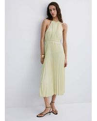 strapless open back dress Green Off-Shoulder Pleated Maxi Dress main image 0