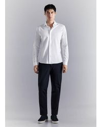Mango - Slim Fit Comfort Stretch Non-Iron Cotton Shirt - Lyst