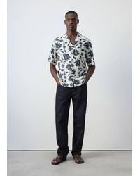 Mango - Flowy Floral Print Shirt - Lyst