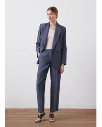 Mango - Mid-Rise Lyocell Trousers - Lyst