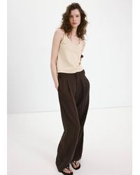 Mango - Sleeveless Top With Decorative Buttons - Lyst
