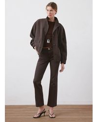 Mango - Sienna Flared Cropped Jeans - Lyst