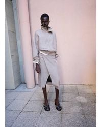 Mango - Check Wrap Skirt - Lyst