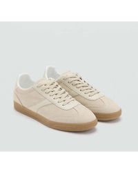 Mango - Leather Mixed Sneakers - Lyst