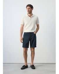 Mango - Slim-Fit Denim Bermuda Shorts - Lyst