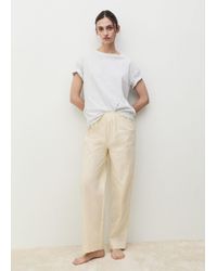 Mango - Maglietta Cotone Maniche Corte Vaniglia - Lyst