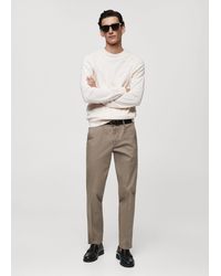 Mango - Regular-fit Cotton Trousers Medium - Lyst