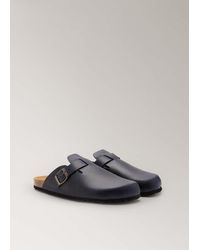 Mango - Leather Clog Shoes - Lyst