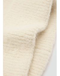 Mango - Wool Blend Knit Beanie - Lyst