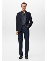 Mango - Slim Fit Cotton Blazer - Lyst