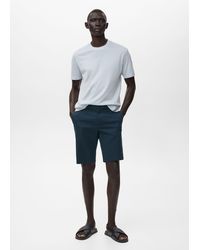 Mango - Straight Cotton Bermuda Shorts - Lyst