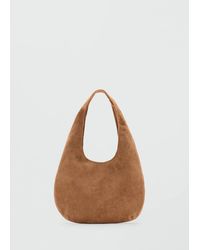 MANGO TEEN - Suede Leather Shoulder Bag - Lyst