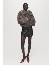 Mango - Faux-Leather Culottes - Lyst