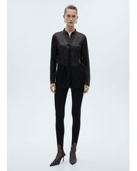 Mango - Semi-Transparent Sequined Shirt - Lyst