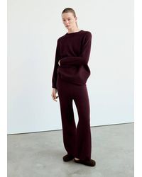 Mango - Round-Neck Knitted Sweater - Lyst