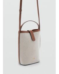 Mango - Canvas Crossbody Mobile Case - Lyst
