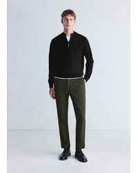 Mango - Comfort Stretch Zip Jersey - Lyst
