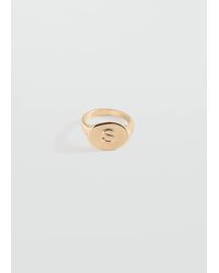 MANGO TEEN - S Letter Signet Ring - Lyst