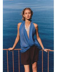 Mango - Cotton Shorts With Drawstring - Lyst