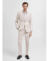 Mango - Slim Fit Suit Pants 100% Linen - Lyst