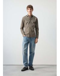 Mango - 100% Cotton Regular Fit Check Shirt - Lyst