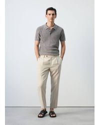 Mango - Regular-Fit Pleated Trousers - Lyst