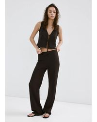 Mango - Bow Tie Waistcoat Top - Lyst