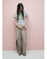 MANGO TEEN - Wide-Leg Pareo Trousers - Lyst