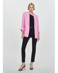 Mango - Tailored Jacket With Turn-down Sleeves - Lyst