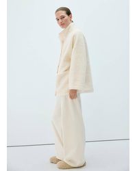 Mango - Sherpa Buttoned Cardigan - Lyst