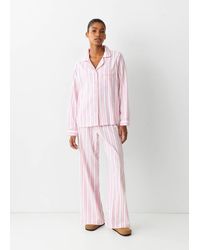 MANGO TEEN - Striped Cotton Pyjamas - Lyst