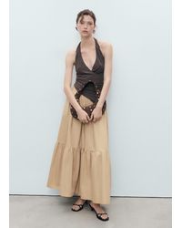 Mango - Jupe Longue Coton Évasée - Lyst