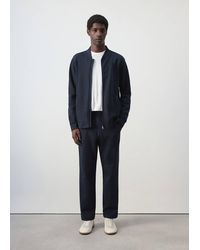 Mango - Cotton Joggers With Elastic Waist - Lyst