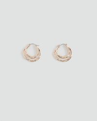 MANGO TEEN - Double Hoop Earrings - Lyst