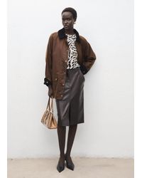 Mango - Animal-Print Knitted Sweater - Lyst