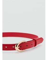 Mango - Oval Buckle Belt - Lyst