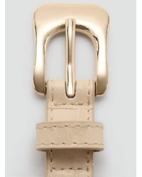 Mango - Croco Faux-Leather Belt - Lyst