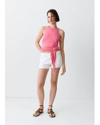 MANGO TEEN - Relaxed Low Waist Shorts - Lyst