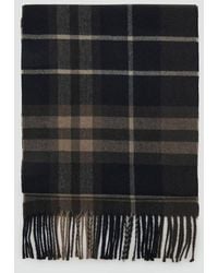 Mango - Check Fringed Scarf - Lyst