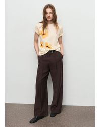 Mango - Floral Print T-Shirt - Lyst