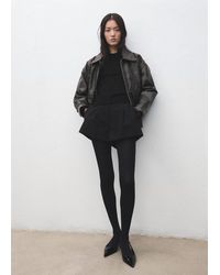 Mango - Short-Sleeved Fine-Knit Sweater - Lyst