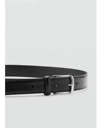 Mango - Buckle Leather Belt - Lyst