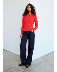 Mango - Fine Knit Bow Jumper - Lyst