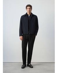 Mango - Zip-Up Cloth Jacket - Lyst