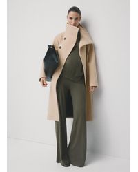 Mango - Straight-Fit Trousers With Elastic Waist - Lyst