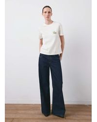 Mango - Printed Cotton-Blend T-Shirt - Lyst
