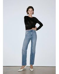Mango - Slim-Fit High-Waist Jeans - Lyst
